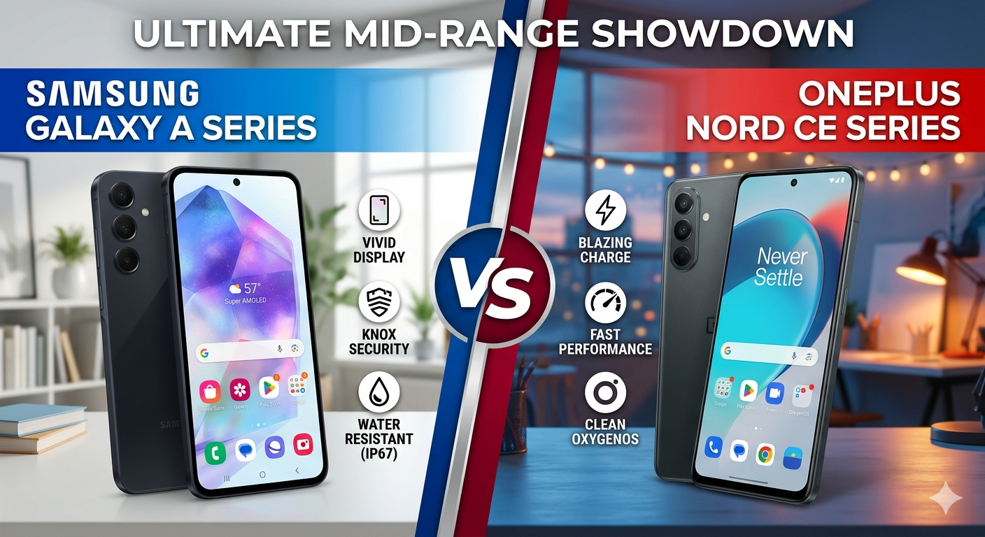 Samsung Galaxy A series vs OnePlus Nord CE comparison
