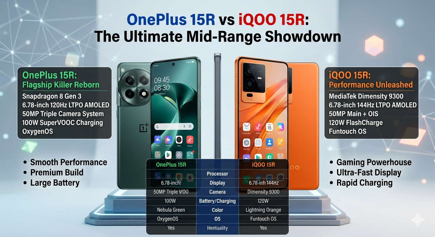OnePlus 15R vs iQOO 15R